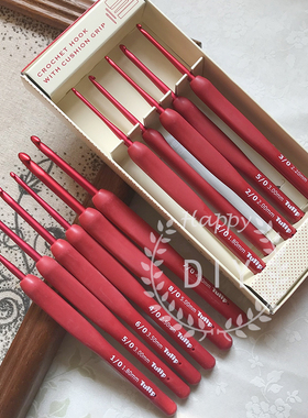 日本Tulip郁金香广岛进口编织钩织工具单支ETIMO珊瑚红TED钩针