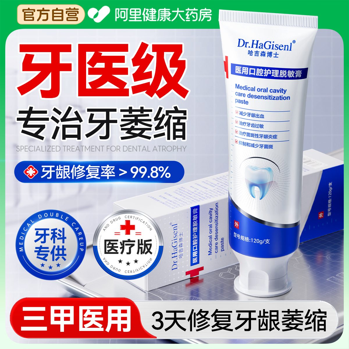 【瑞士品牌】3天修复牙龈萎缩牙膏