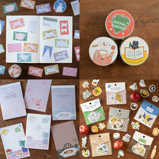 日本手纸社限定25recipe 北岸由美  贴纸包卷式便利贴