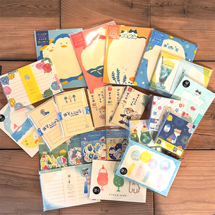 日本古川纸工夏季限定新品动物苏打便签本 贴纸 异形信集