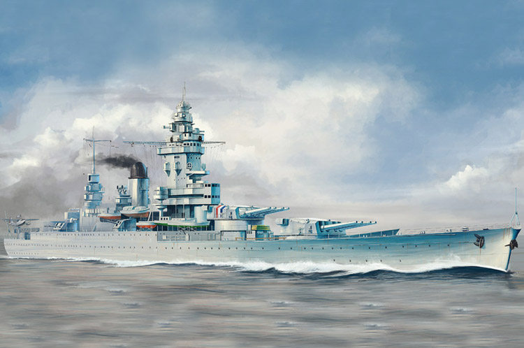 小号手 86507 拼装模型 1/350法国海军"斯特拉斯堡"号战列舰