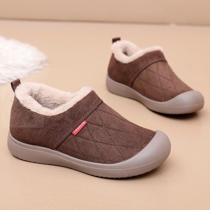 冬季新款老北京棉鞋女加绒加厚中老年妈妈鞋防滑保暖一脚蹬豆豆鞋,女鞋,棉鞋,淘宝优惠券,粉丝福利购,淘宝优惠卷