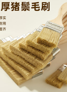 油漆刷子猪鬃毛刷清洁家用刷涂胶水烧烤刷油工业加厚鬃毛不易掉毛
