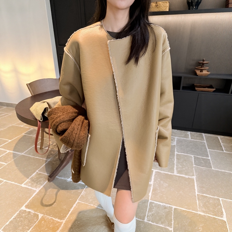 摩登197宽松休闲皮毛外套