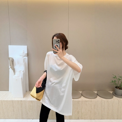 摩登197圆领双开叉休闲T恤