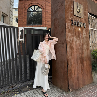 女2025夏新款 衬衫 百搭防晒上衣C902 休闲宽松薄款 摩登mdeng197韩版