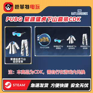 PUBG皮肤星魂猛虎下山绝地求生白运动上衣裤 CDK 子滑雪镜兑换码