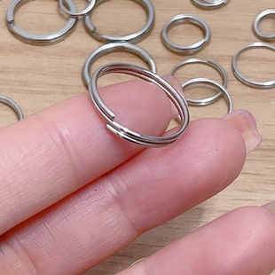 双圈双环小环铁圈圆形加厚配件钥匙圆连接扣制定金属diy窗帘挂件