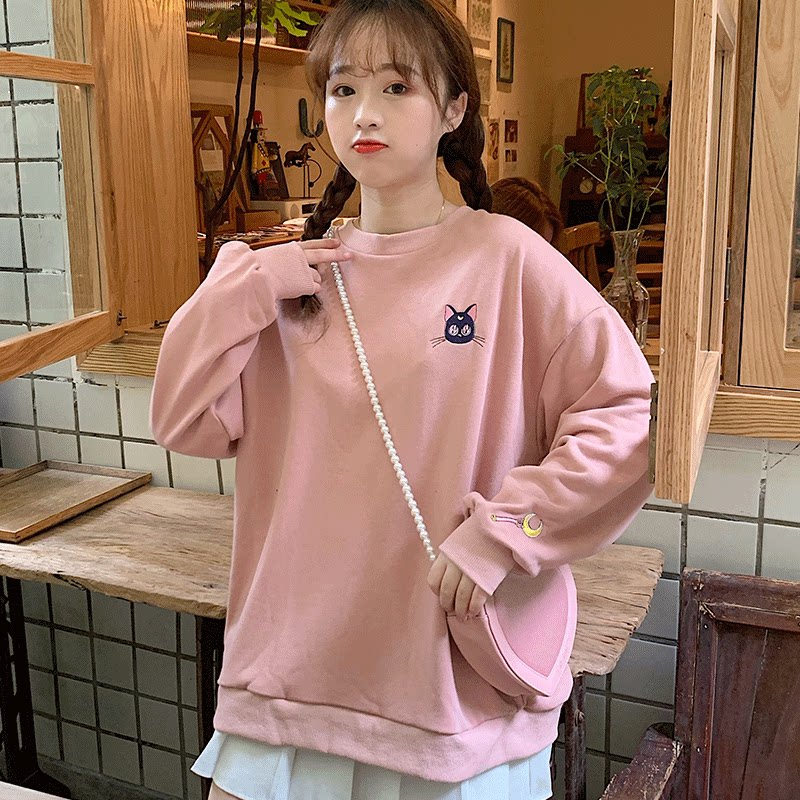 waitmore小个子卫衣女2020宽松韩版bf慵懒风薄款长袖ins初秋外套在类目 女装/女士精品, 卫衣/绒衫中 - 来自Buy2taobao.com提供专业的淘宝代购服务