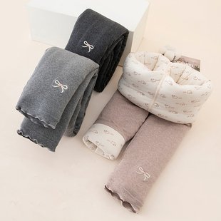 女宝宝深冬特厚儿童一条过冬棉裤 女童打底裤 冬加厚三层夹棉保暖裤