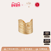 GASBIJOUX珈思爆款 明星同款 海浪女士戒指小众轻奢高级感精致