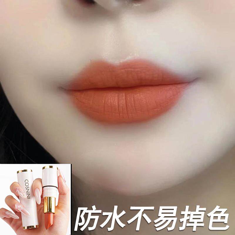 适合黄皮素颜口红裸色奶茶豆沙色自然丝绒南瓜色大牌正品显白专用