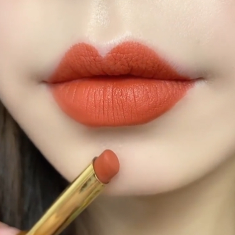 南瓜色口红胡萝卜土橘色奶茶色姨妈桔色持久雾面哑光不掉色不沾杯
