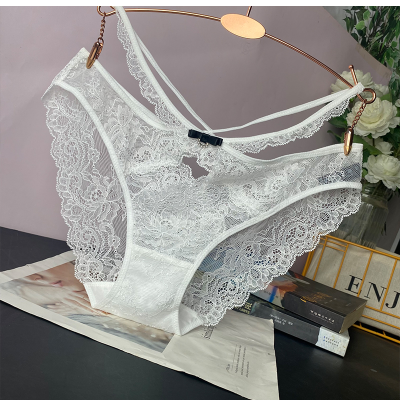 纯欲风性感蕾丝内裤简约黑白色