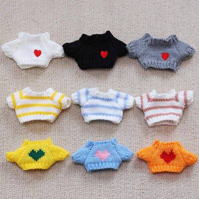 小毛衣适用于17cm挂件拉布布衣服毛绒配饰公仔搪胶脸娃衣玩偶配饰