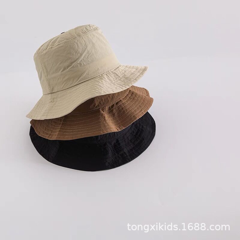 纯色儿童速干帽糖果色渔