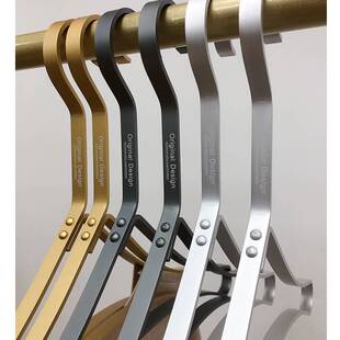 服装店轻奢简约长颈铝合金衣架弧形衣撑收纳加宽加厚室内外展厅