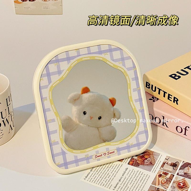 Portable desktop for student dorms with home combs and mirro