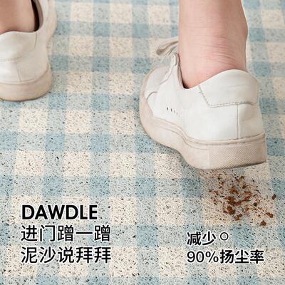 Cartoon comes into the house and steps into the doorstep, sk