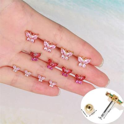 The Korean Fashion Butterfly earbone, the pink girls earrin