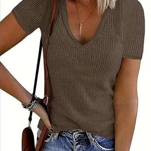 Mrs. Euro-American 2025 Spring and Summer Pure V-colour soft