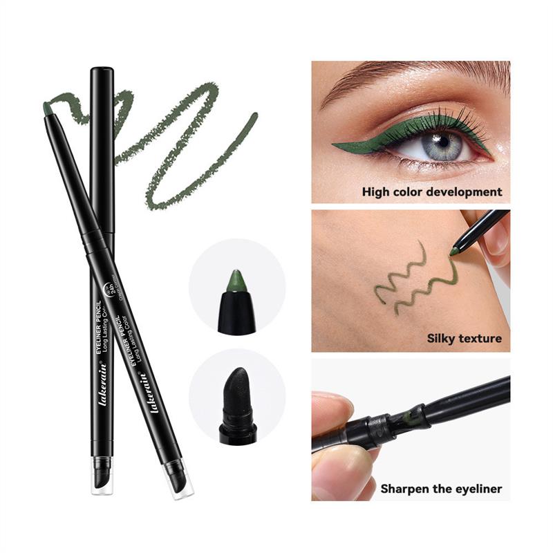 Colored eye pens, sweatproof, twirled eye pens.