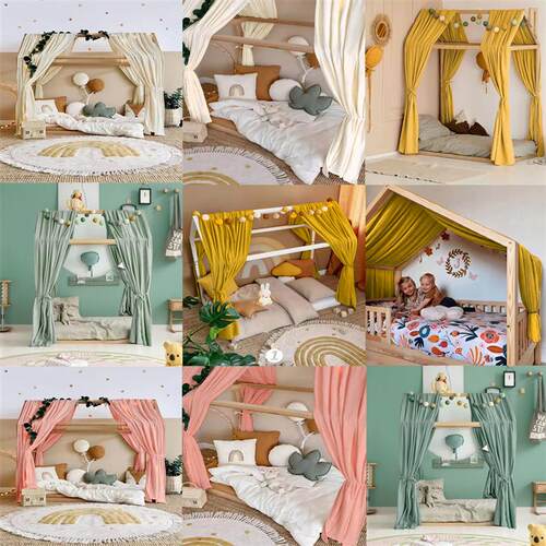 Envelope baby bed curtains for children with two-story, cott