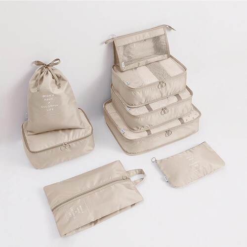8 packs of clothing and bags for travel, 6,78 packs for trav
