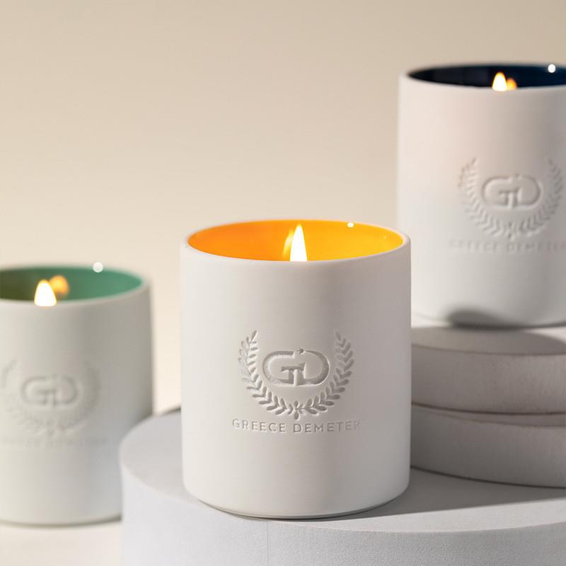 Creative Ceramic Candle Customised Acupuncture Gifts for Bir