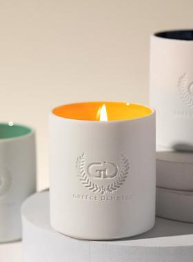 Creative Ceramic Candle Customised Acupuncture Gifts for Bir