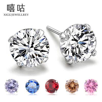 E0281 S999 silver base pulls colored thallium ear nails with