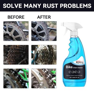 Rusty bike chain clean spray vehicle stain-refurbished clean