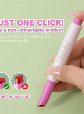 Easy-coloured red beads and glitter rose-skinned lips