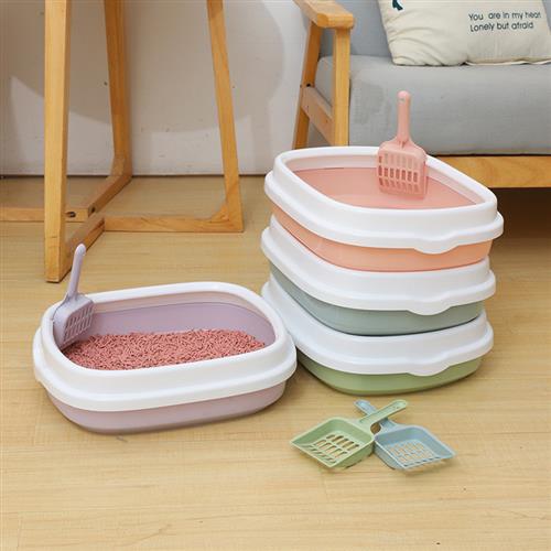 Big cat pan, half-enclosed cat toilet, super big, spasm-proo
