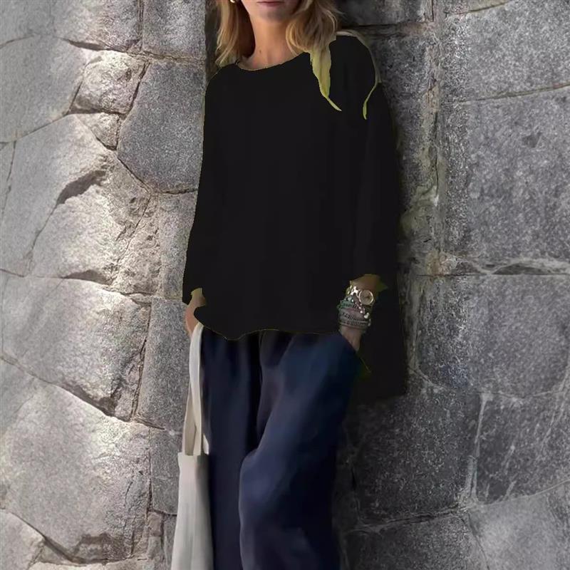 2024 women wearing a nine-sleeved cotton-coated shirt on top