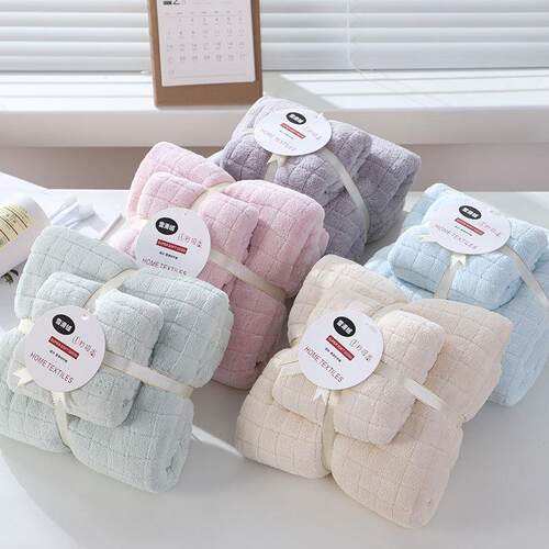 High Quality plant with thick coral velvet towels full of