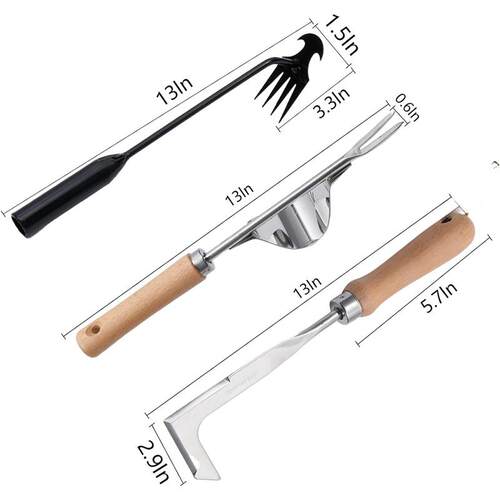 3 sets of weed removal tools, weed scavengers, stainless ste