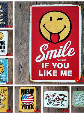 Smile. Emoticons. Euro-American iron-skinners, shops, bedroo