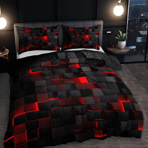The abstract grid series was set up with a digital stamped b