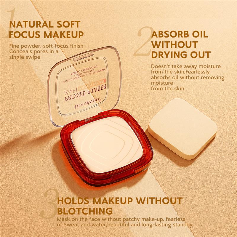 Summer make-up powders on a single-coloured six-coloured mas