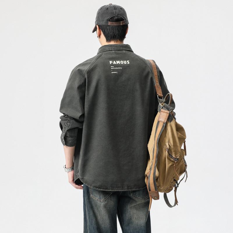 A long-sleeved shirt for spring-spirited mens mens shirts.