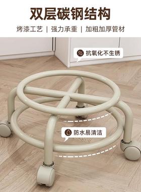 Stools on wheels, stools on stools, wheels on stools, stools