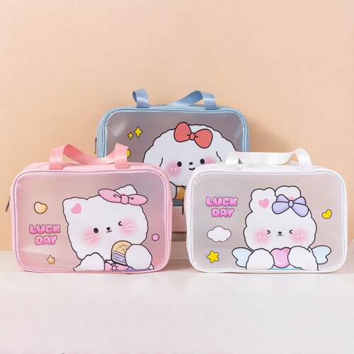 Cartoons cute makeup bag, high-capacity handbag, portable o