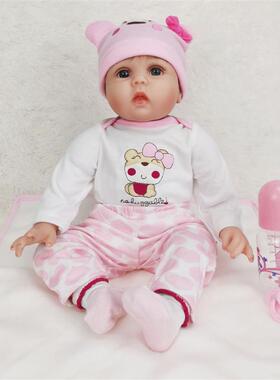 Reborn 55 centimetres of silicone gel pony hair with doll-li