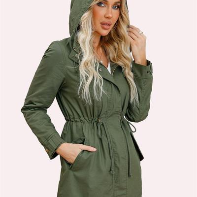 2022 cotton-coloured coats, ladies in spring and fall, ladie