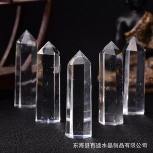 Smelting a single sharp six-point energy crystal glass worko