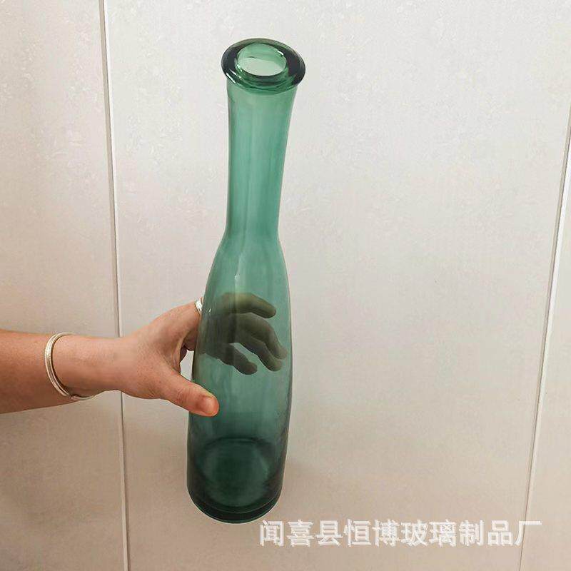 Modern Janyomas intoxicated wood-plated glass vases with fl