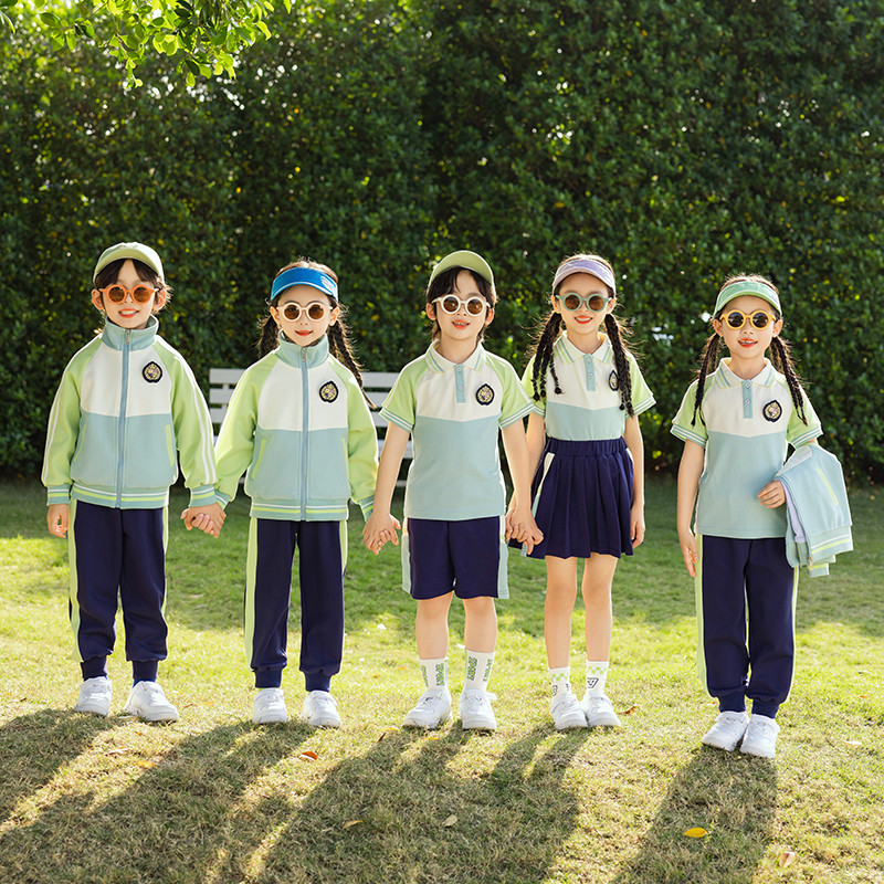 小学生校服春秋运动会儿童班服套装中学生夏季短袖幼儿园园服