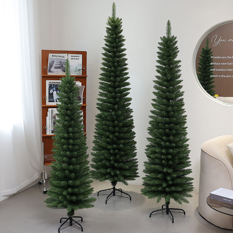 christmas tree加密大型圣诞树绿色尖头仿真聖誕樹细长瘦身铅笔
