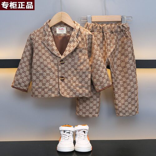 韩国AS品牌男童2026新款秋装西服套装韩版儿童帅气礼服演出服宝宝